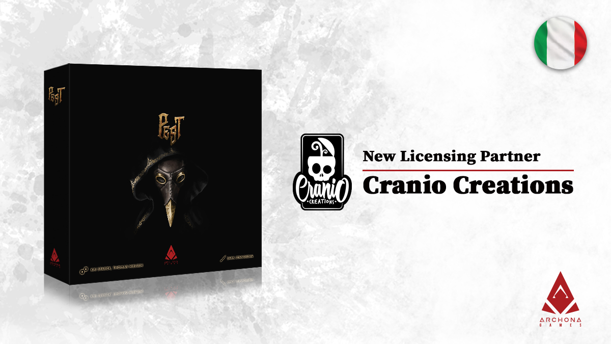 ArchonaGames's tweet photo. We are very excited to announce that @CranioCreations is now our official licensing partner for publishing Pest in Italy! 🇮🇹
#pest #boardgames #tabletopgames #tabletop #archonagames #gamedesign #kickstarter #kickstarterboardgame #kickstartergames #craniocreations https://t.co/T7lSZmF7ah