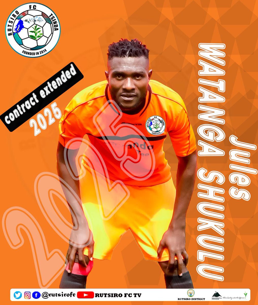 🟠⚫️🟠CONTRACT EXTENSION 🟠⚫️🟠

Our Own Jules WATANGA SHUKULU will continue to stay in <a href="/rutsirofc/">UMWATAKA1</a> untill 2025 
New 2 years contract .
<a href="/RutsiroDistrict/">Rutsiro District</a> 

#Gahundanugutsinda
#RutsiroFcTSINDA
#TuriRutsiro