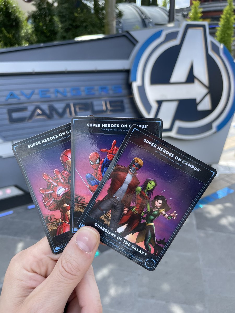 Collectible cards at #AvengersCampusParis for the 1st anniversary! #DisneylandParis