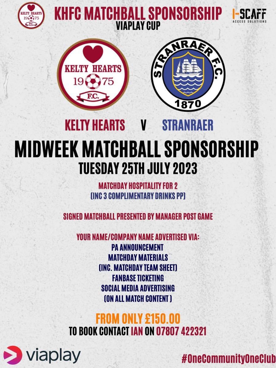 Kelty Hearts FC 🇱🇻 on Twitter "⚽️ 𝐌𝐚𝐭𝐜𝐡𝐛𝐚𝐥𝐥 𝐒𝐩𝐨𝐧𝐬𝐨𝐫 A reminder our