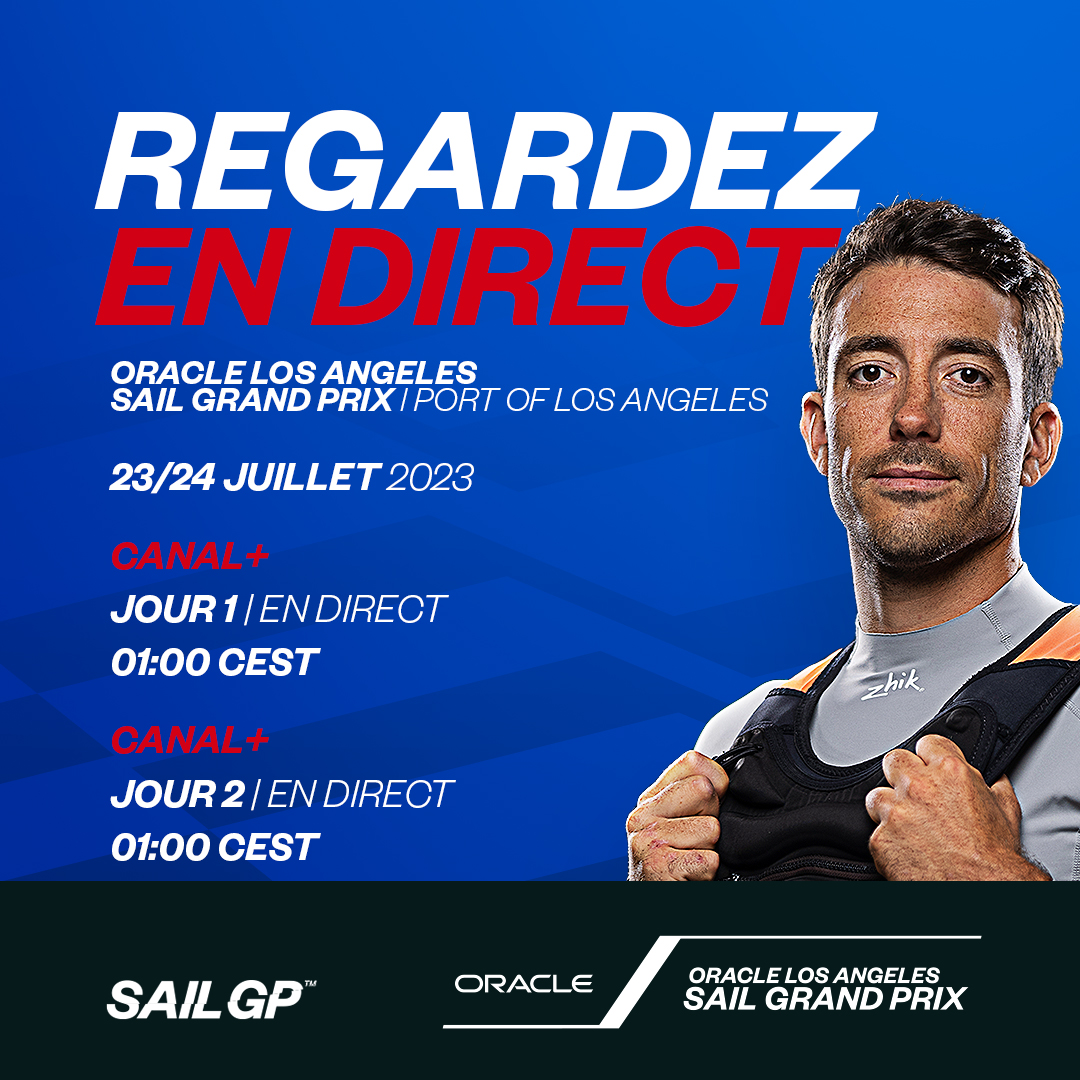Vous n’allez quand même pas rater le tout premier Sail Grand Prix à Los Angeles ?!

Rdv sur Canal+ ce week-end à 1h du matin pour le début des courses. 
(Oui oui... on sait!)

Qui sera là pour nous suivre à LA ?

#LASGP #SailGPFRA #sailgp <a href="/canalplus/">CANAL+</a> <a href="/CanalplusSport/">CANAL+ Sport</a>