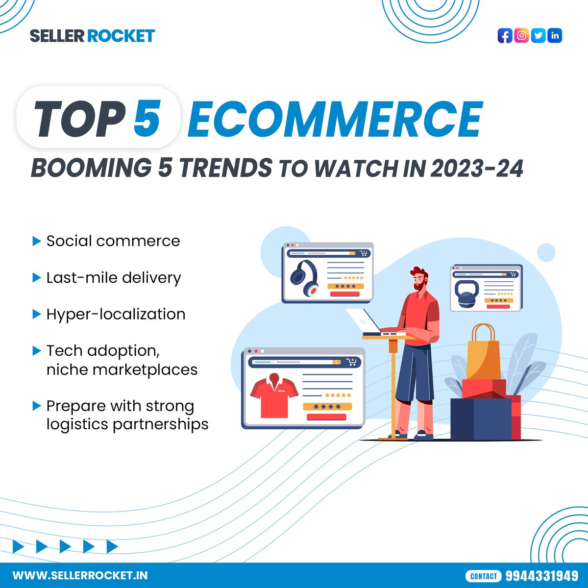 SellerRocket1's tweet photo. Looking to conquer the e-commerce industry? Stay ahead with the top 5 industry trends. Get in touch with us now to establish a robust online presence.

#EcommerceDomination #IndustryTrends2023 #ecommerce #accountmanagement https://t.co/2XSQfV0bQd