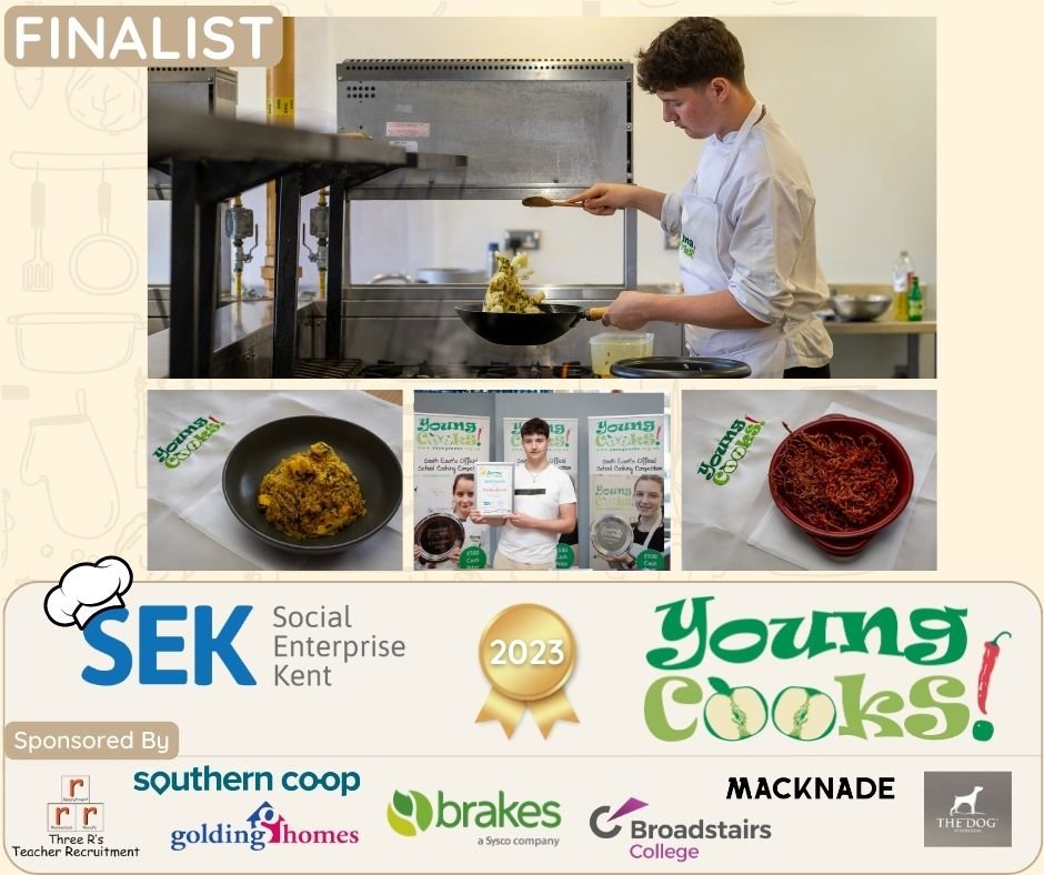 SEKSchools's tweet photo. Preston, a student from @NKCollege1, took an Asian direction with his dishes.  The most perfect Paneer Fried Rice - savoury, spiced and delicious, and Jalebi - a most artistic sweet snack.  Look at him cooking his paneer in the photo below - a great action shot!  #YoungCooks https://t.co/uYh4zf2QxU