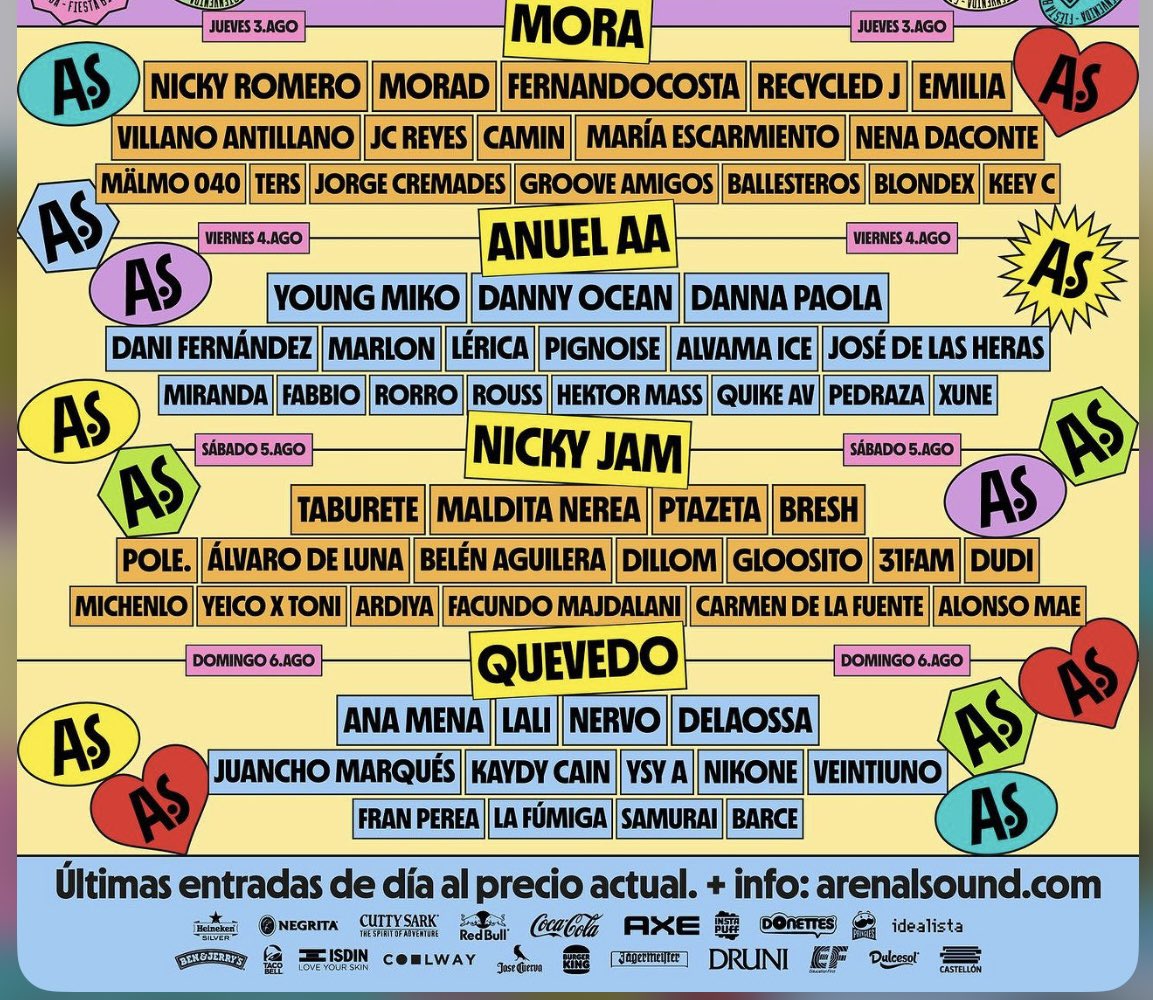 Vendo entrada ARENAL SOUND general + camping zona malvarrosa + bus #arenalSound2023 #entrada #festival