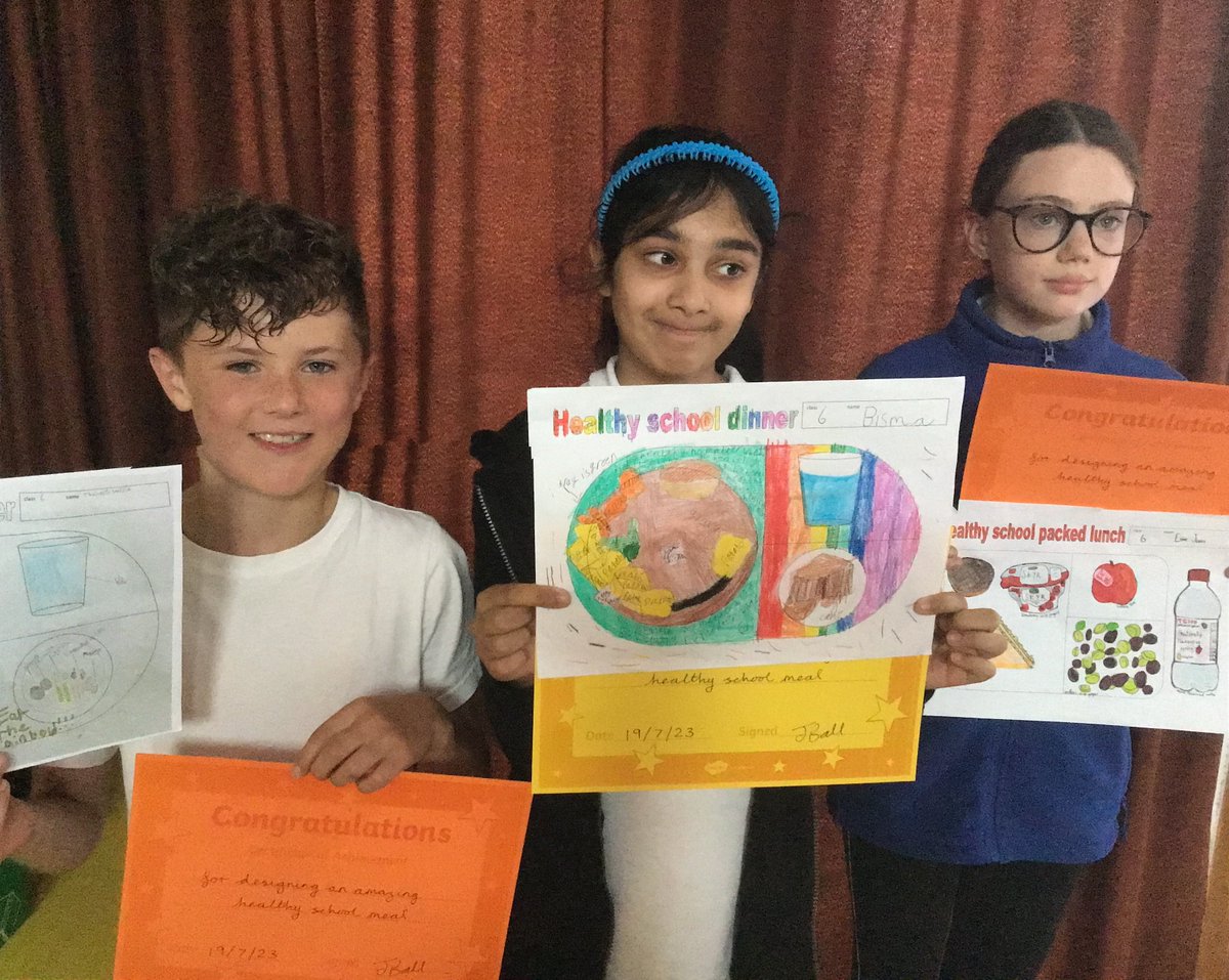 Well done to the 3 winners of the Healthy Plate Competition! #StJohnsCurriculumScience