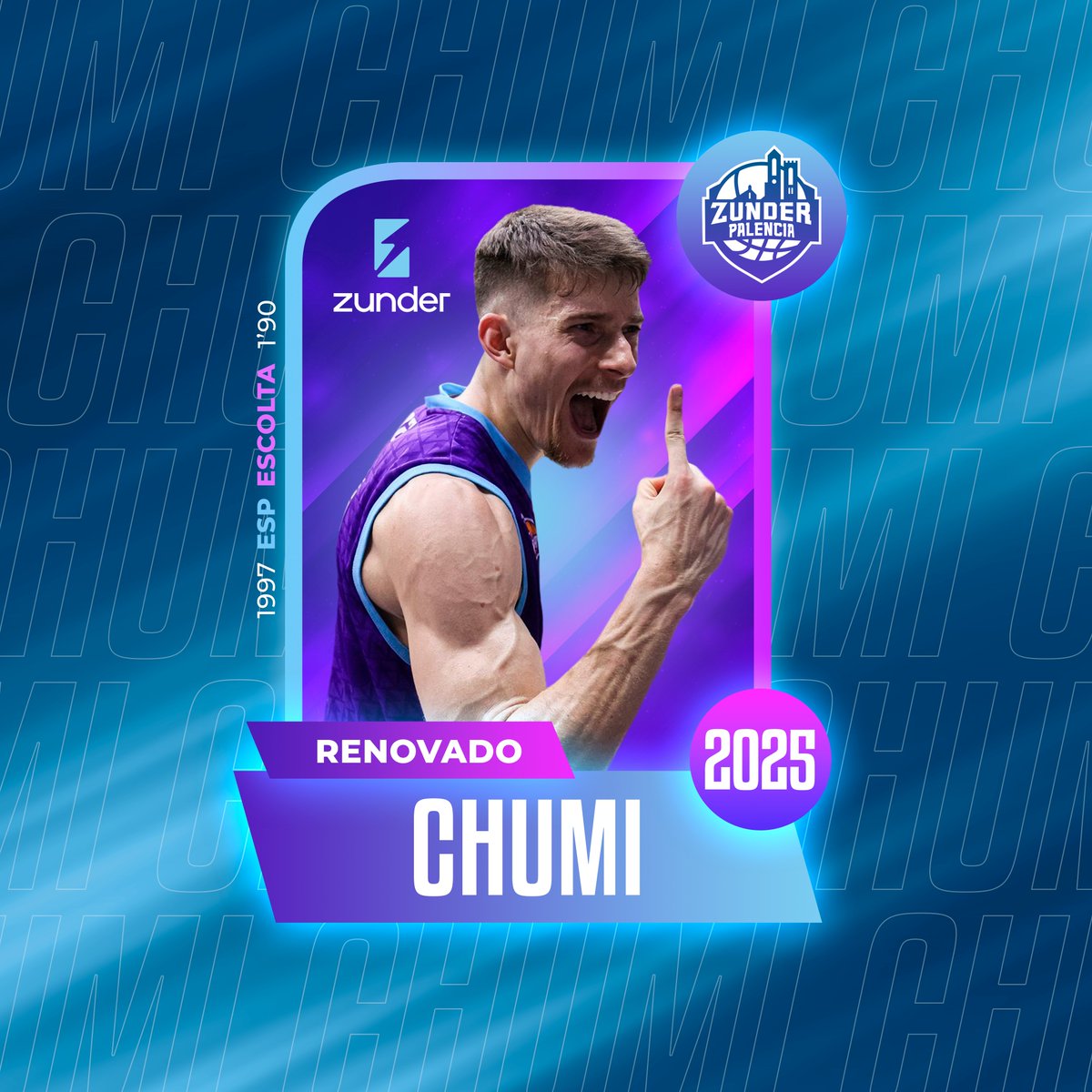 Palencia_Basket's tweet photo. 💣 ¡Lo que toda Palencia quería escuchar...! 🔥
👏🏼 ¡CHUMI, CHUMI!
👏🏼 ¡CHUMI, CHUMI!
👏🏼 ¡CHUMI, CHUMI!
✍🏼 ¡Nuestro capitán, @chumiortega5 renueva hasta 2025!
😎🤟🏼💜
#Chumi2025 #ZunderPalencia #LigaEndesa https://t.co/40iwlnhn1i