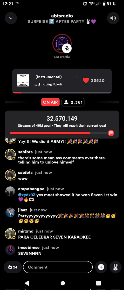 aBTS__Radio's tweet image. It's still SURPRISE 7⃣ AFTER PARTY time.
Join us and let's enjoy together ARMY 🥂

Station link 👇
stationhead.com/abtsradio