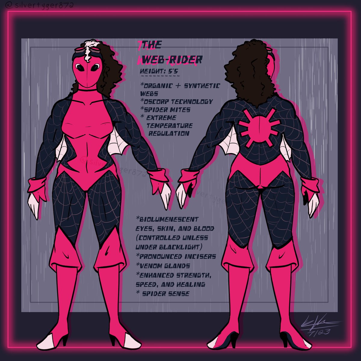 silvertyger872's tweet photo. So I've been working on a lot of #SpiderVerse art for my oc... but I haven't been posting a lot lol. Heres some more
#digitalart #spidersona #ArtistOnTwitter https://t.co/PGL70omICy