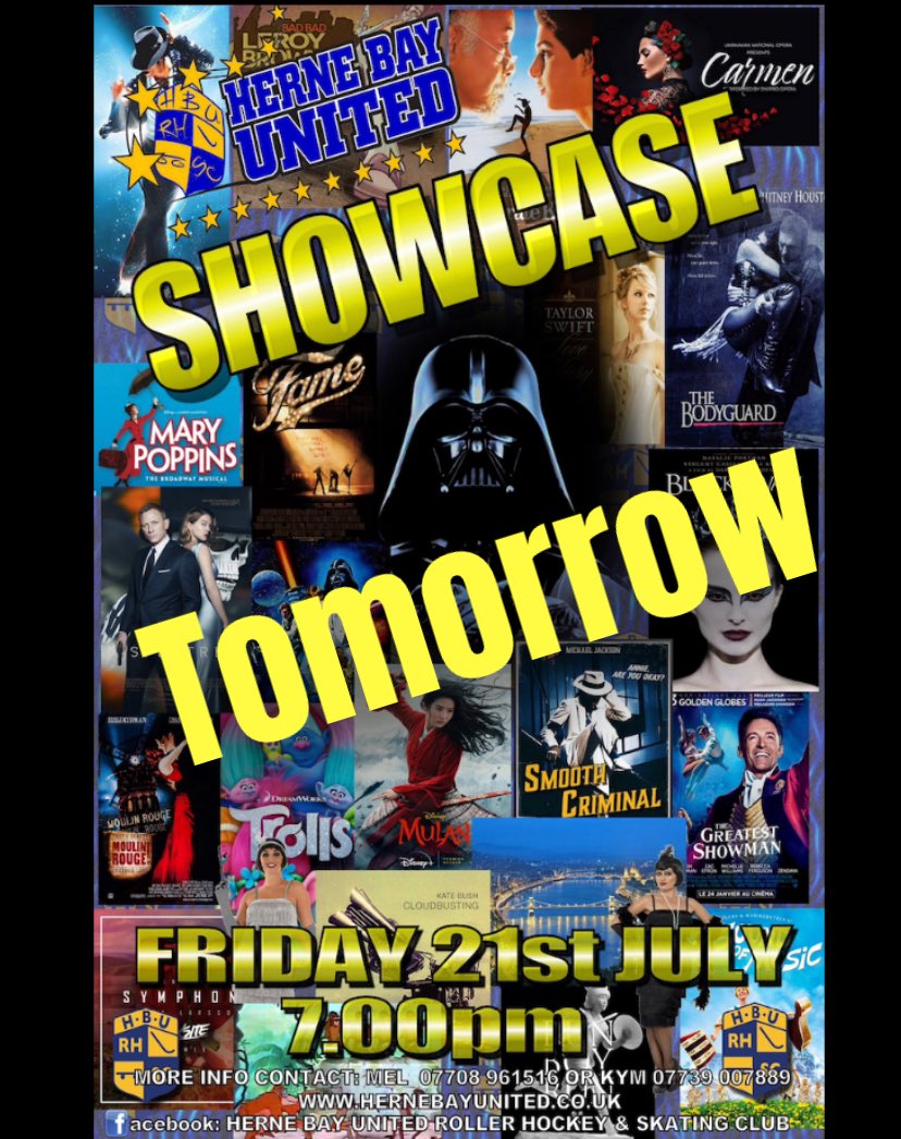 HBURHSC's tweet photo. Herne Bay United’s Showcase 2023 
Tomorrow
Friday 21st July 7pm
Please come along to see our Championship Skaters performing their programs from this season.
All welcome. https://t.co/yVM0m6Moj3