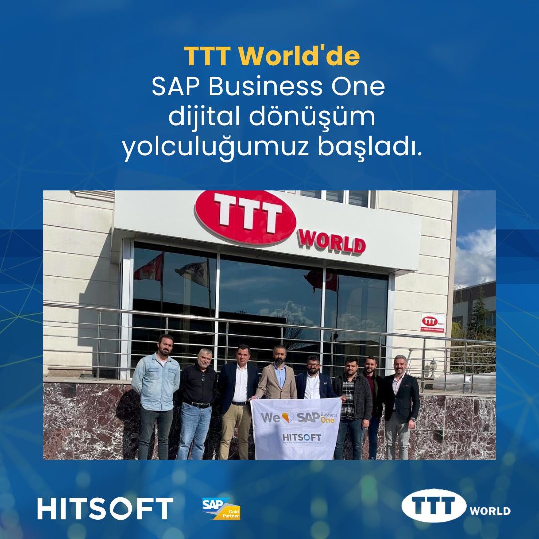 Hitsoft's tweet photo. 🚨Türkiye'nin yerli ve milli kan tüpü, enjektör, serum seti ve medikal malzeme üreticisi TTT World ile SAP Business One dijital dönüşüm yolculuğumuz başladı.💉
#Hitsoft #SAPBusinessOne #ERP #SAPERP #SAPPartner #SAPB1 #DijitalDönüşüm #digitaltransformation #TTTWorld https://t.co/ovDswmmaSK