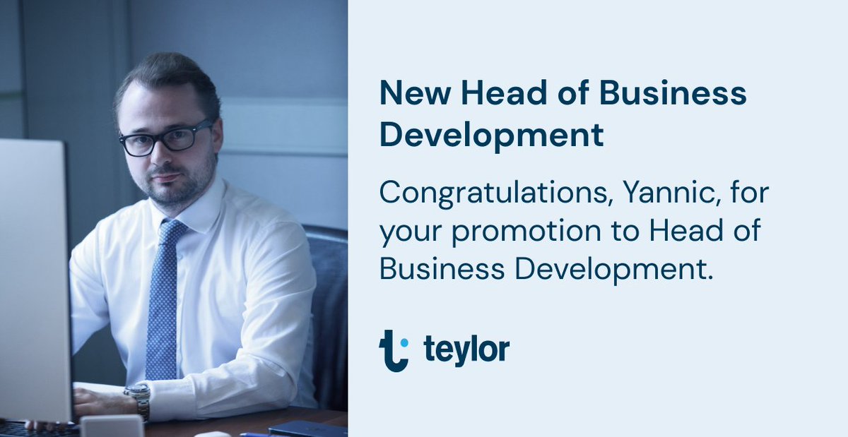 Great news! Yannic Renatus will take over the role of Head of Business Development and expand our partner network internationally. Thanks for your hard work, Yannic, and congratulations on this promotion. 🎉🎉

blog.teylor.com/teylor-builds-…

#teylor #digitallending #kmu