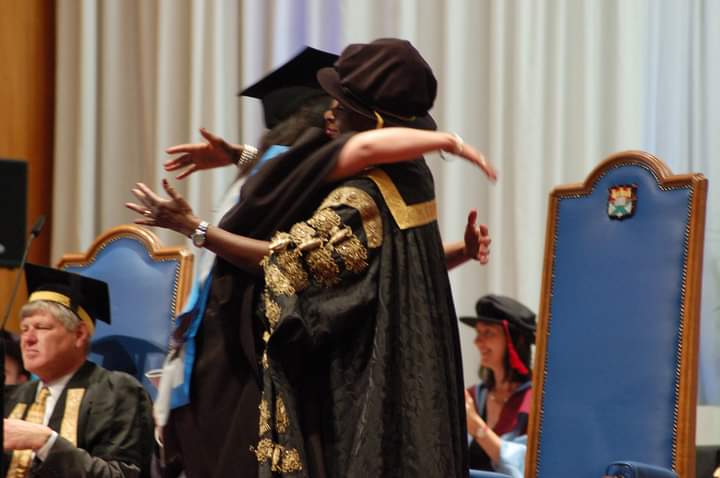 10yrs ago today, I said "I Do" to <a href="/FloellaBenjamin/">Floella Benjamin</a> 😍🤣,nearly knocking her over in the process! What a day! A mature student, having to do an Access to HE year first, I crawled to the end of my 4yrs &amp; this day my achievement hit me! A 2:1 English with Film degree <a href="/UniofExeter/">University of Exeter</a>