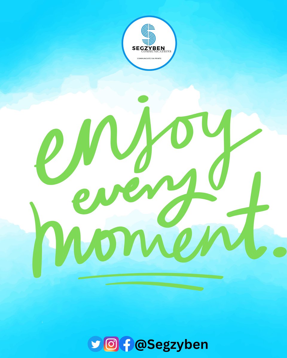 SegzyBen's tweet image. Be thankful for the present moment, it&apos;s all that you are guaranteed.
Each moment on this earth is a gift, enjoy it.
#ThursdayMotivation .
#SegzybenComm.
#OndoPrints.