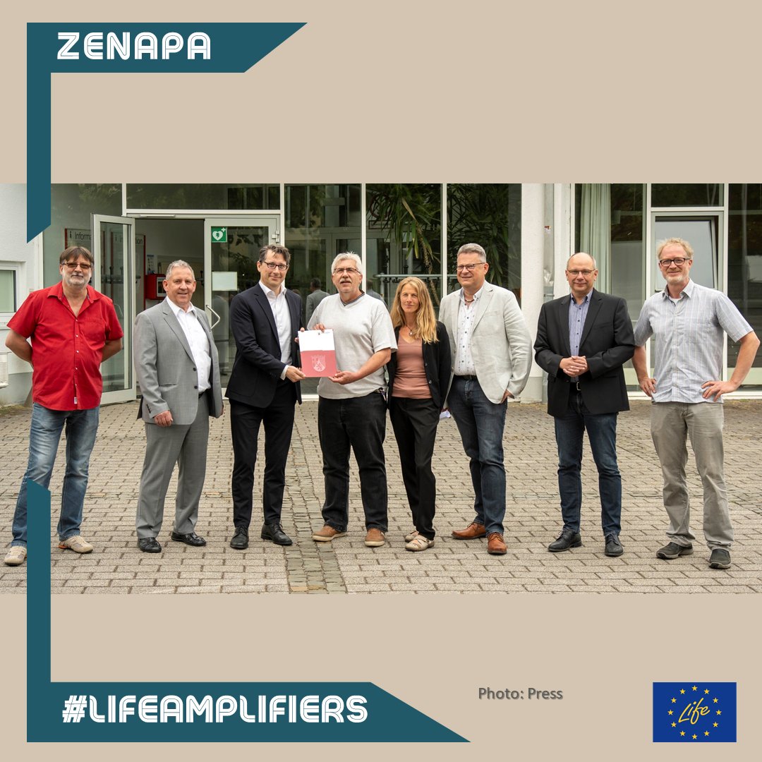 Handover of notice of approval for state grant (<a href="/UmweltRLP/">Klimaschutzministerium RLP</a>) about a feasibility study for a local heating network in the municipality of Niederwörresbach (National Park Association Municipality of Herrstein-Rhaunen) 🤝 29/06/23 #ZENAPA @lifeprogramme #LIFEAmplifiers