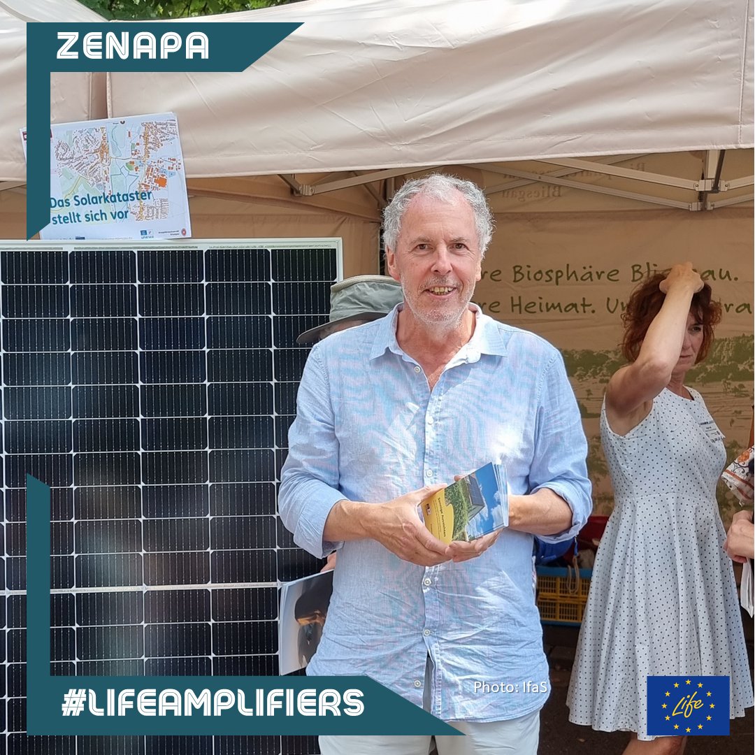 At the Biosphere Day (Biosphere Reserve Bliesgau) in July in Erfweiler Ehlingen, the climate change manager Dr. Hans-Henning Krämer informed the many visitors about ZENAPA; main focus was the solar register: solarkataster-bliesgau.eu ☀️🏡🔌💪#ZENAPA <a href="/LIFEprogramme/">LIFE Programme</a> #LIFEAmplifiers