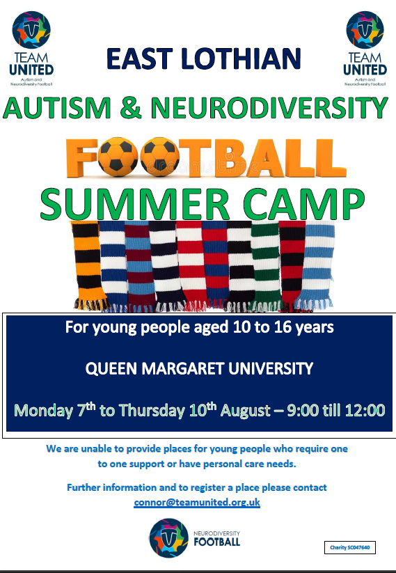 knoxacademy's tweet photo. East LothianAutism and Neurodiversity Football Camp 7-10 August https://t.co/RGV2uGysew