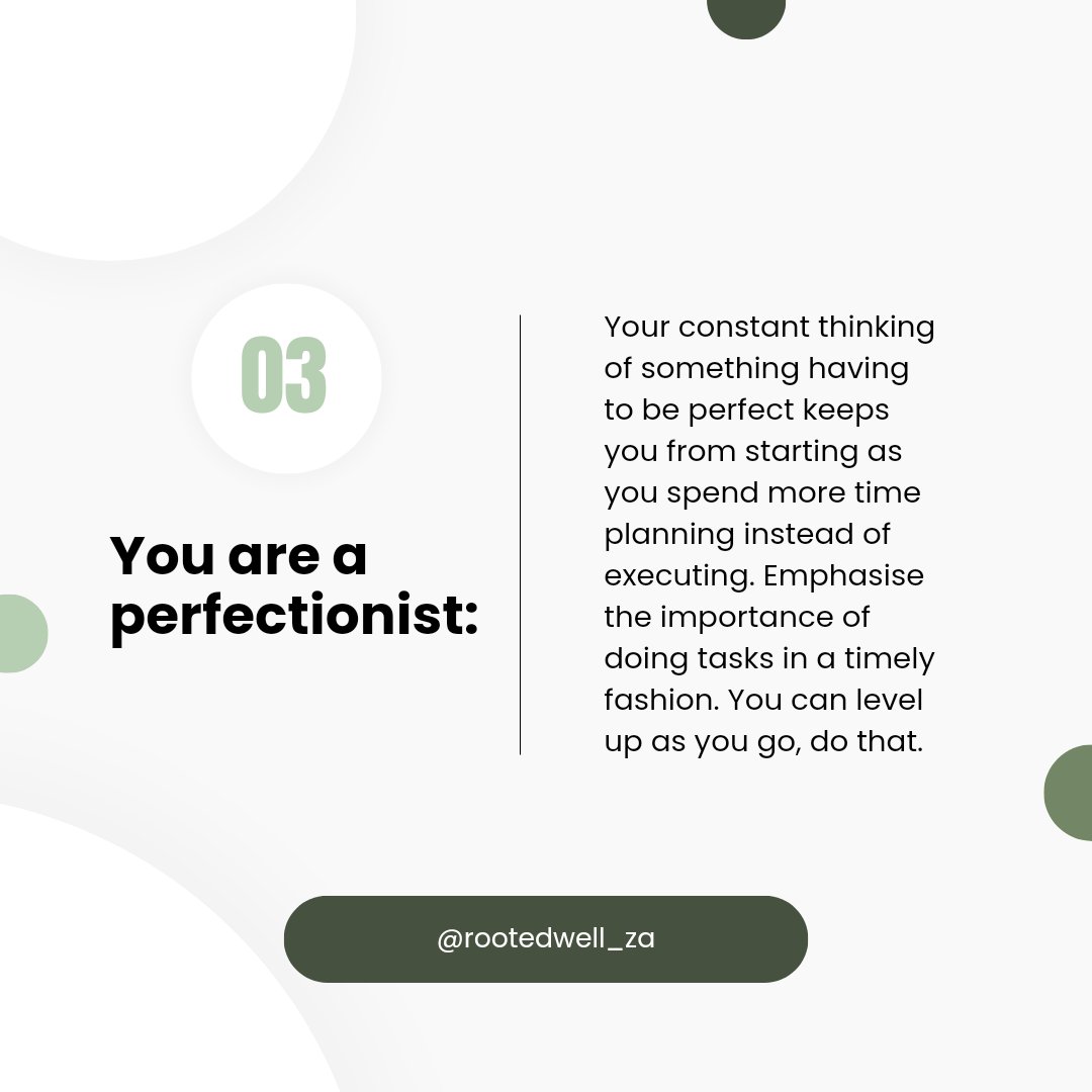 Rootedwell_za's tweet photo. Thursday: Taking Charge
"Procrastination is the thief of time." As overwhelming as a task can be,  teach yourself to get to it.

Learn you way out of procrastination, get things done. https://t.co/AdkKGCG691