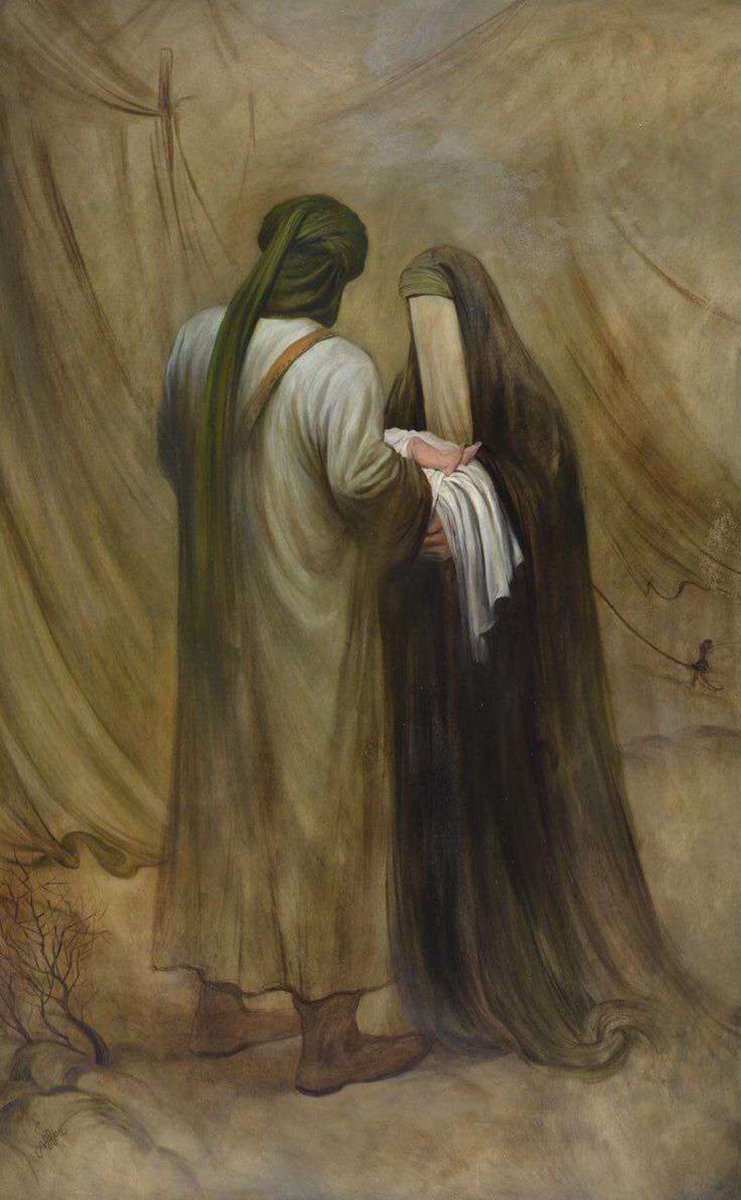 ENainwa's tweet photo. They tried hard to defeat Imam. But seeing him ع reciting the Qur'an on the spear made it very clear that; 

“He who spends his entire life in the way of Allah, never dies”

He ع taught us to sacrifice even the dearest thing in His way. 

#خانوادہ_رسولؐ_درکربلا https://t.co/0l2QmnmKwb