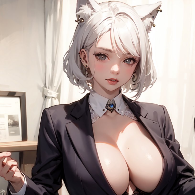 Good day Ladies and gentleman I am Morgan, Morgan Fatale. It's a pleasure to meet your acquaintance~ May I interest you in a glass of white wine?

Morgan Fatale
appears to be mid to late 20's
Angel of destruction/ Wolf woman
Business woman with "special connections"
BI/SW