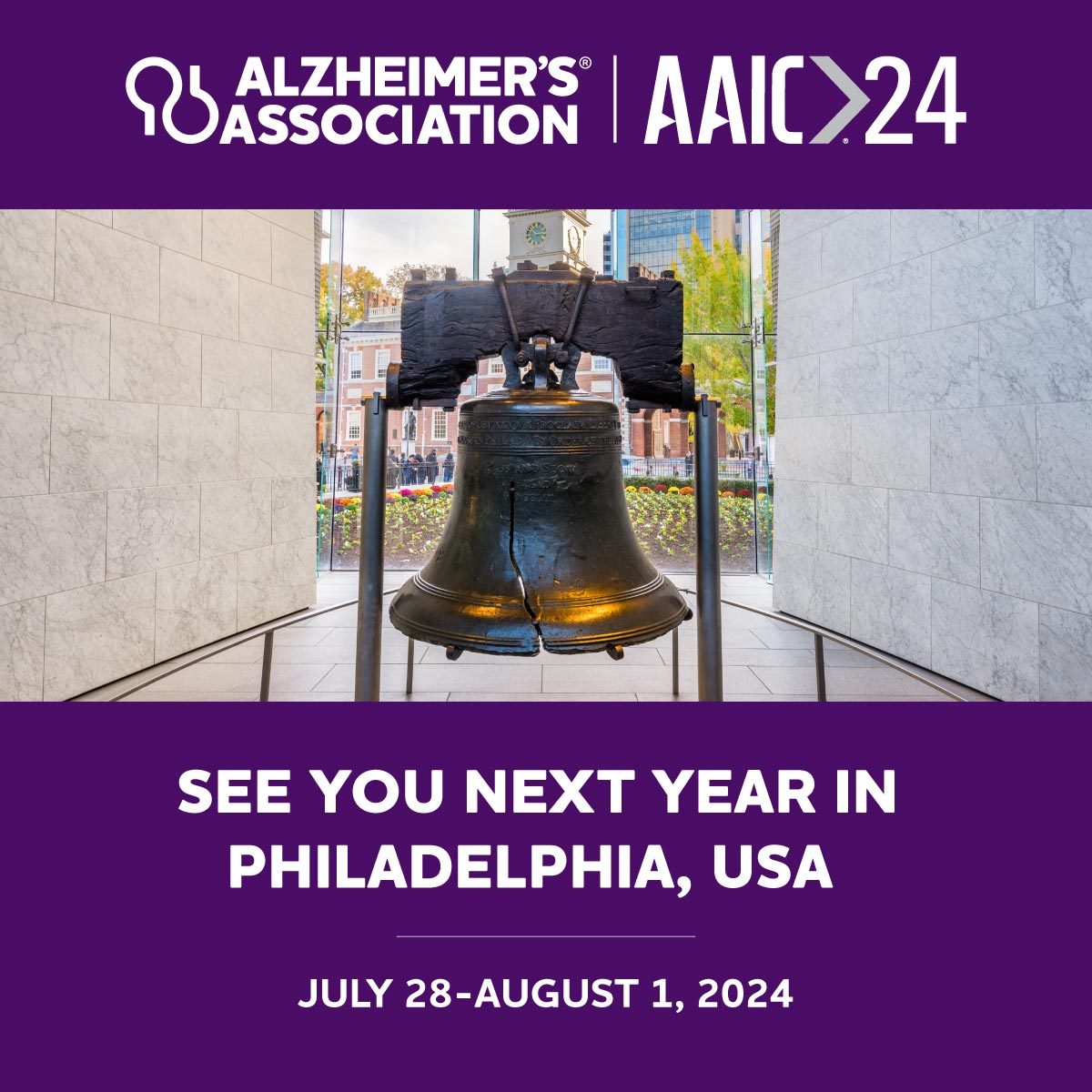 #AAIC23 attendees: SAVE THE DATE for #AAIC24, July 28-August 1, 2024 in Philadelphia, PA, USA and online. We'll see you next year!