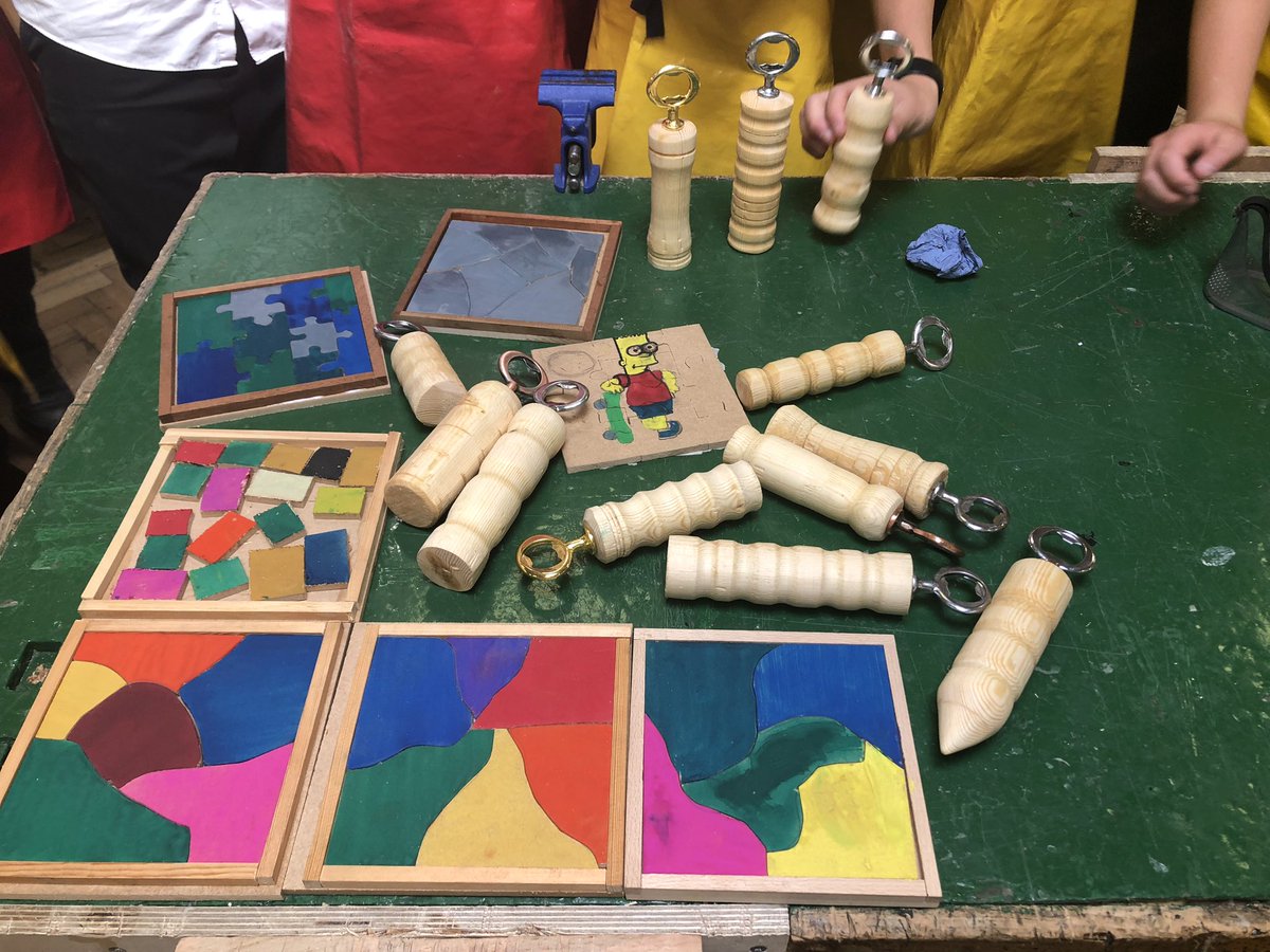 Scroll saws, pillar drills, wood lathes, planes all used safely and skilfully. Go Team DT! 😁