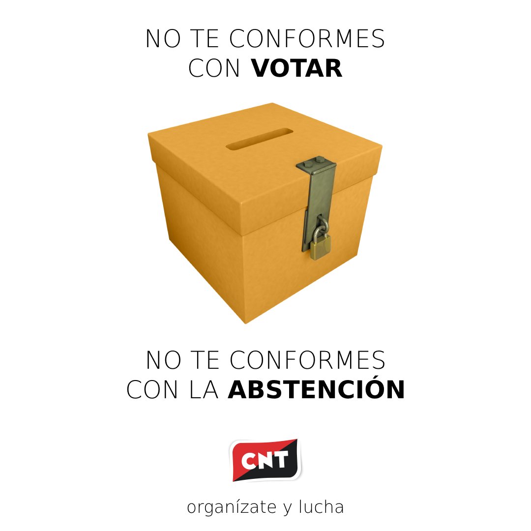 CNT_Villaverde's tweet photo. Recuerda que, hagas lo que hagas y pase lo que pase este domingo, lo importante es que nos organicemos para defender nuestros derechos, conseguir avances sociales y sindicales, parar los pies a la patronal y cuidarnos entre todes
#CuentaConCNT
#23J
#OrganizateyLucha https://t.co/I3GpjX6e86