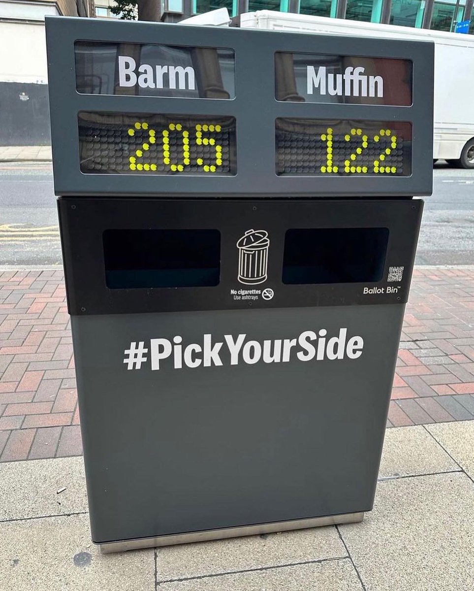 You’ve heard of #Barbenheimer, but how about BarBINheimer? #PickYourSide with the Big Ballot Bins, our new litter-busting campaign inspired by our original voting ashtray #ballotbin. The solar-powered counter shows votes to spark debate, and they're already racking up hundreds!