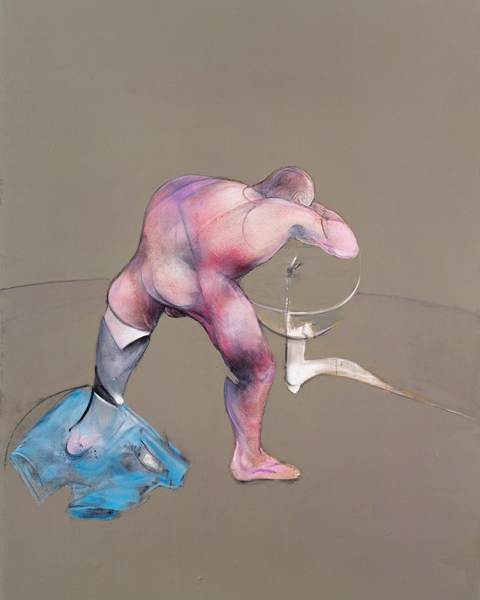 'Man at a Washbasin', 1989 - 1990
Oil and aerosol paint on canvas
78 x 58 in. (198 x 147.5 cm)

#francisbaconartist