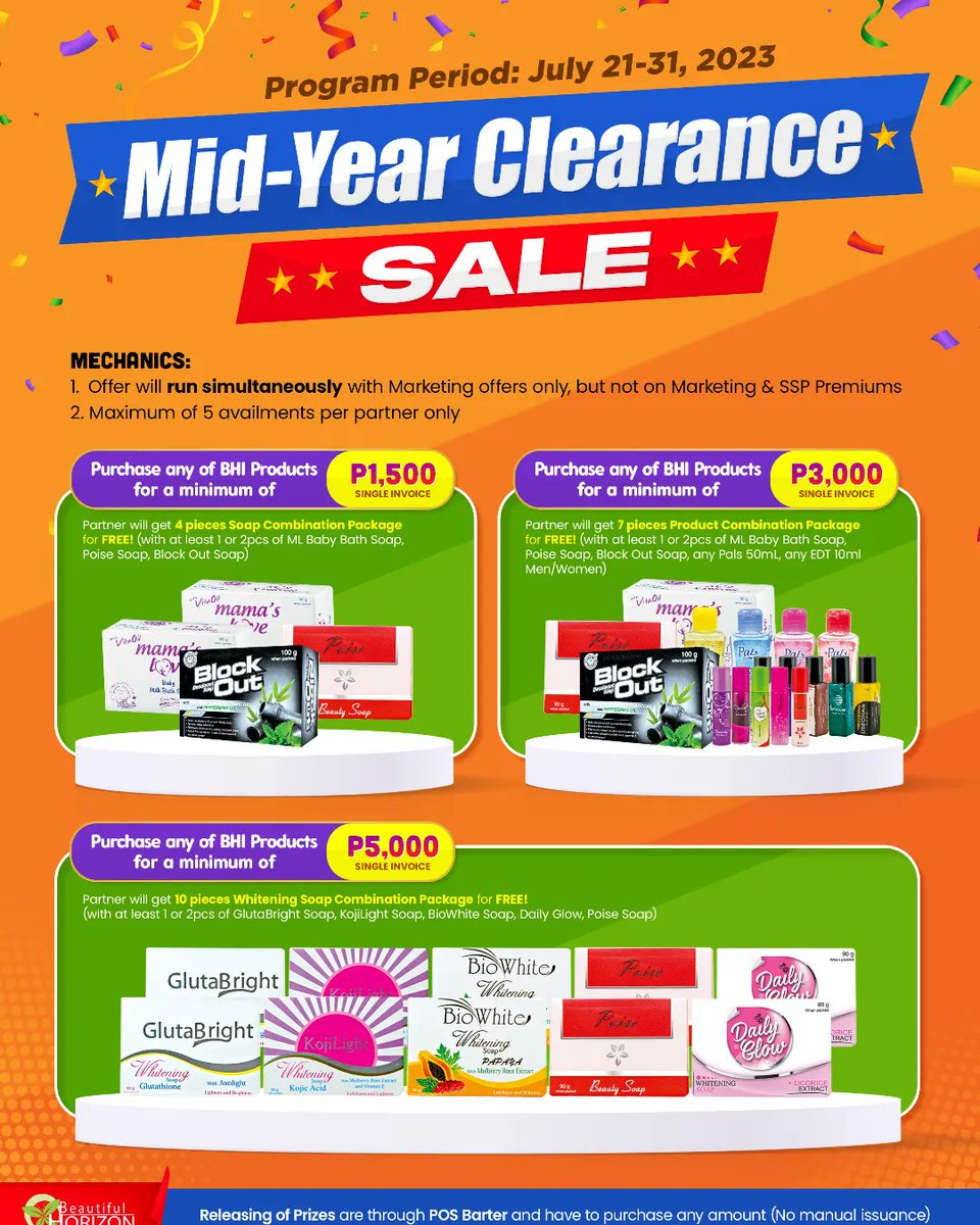 BHI_Official08's tweet photo. The Mid-Year Sale you’ve been waiting for! Clearance savings you’ve never seen before!
Prices dropped and time to shop!
Visit the nearest BHI branch in your area.
#BHIMidYearSale https://t.co/uYVFqAOx8a