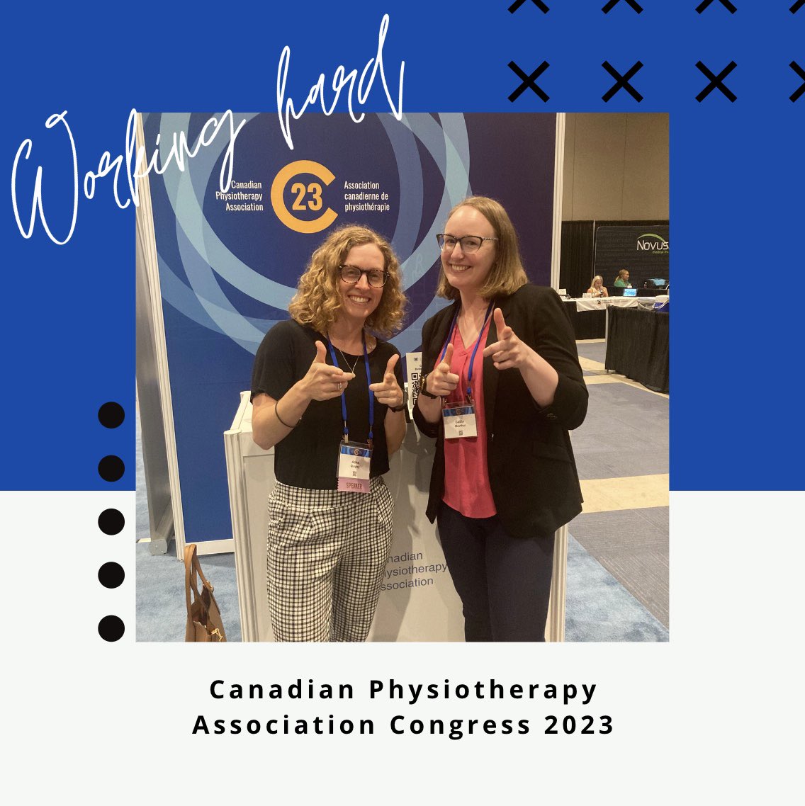 Drs. Caitlin McArthur and Adria Quigley presented at the Canadian Physiotherapy Association Congress 2023 this past weekend in Quebec on Exercise Prescription and Adaptations for People with Bone loss!