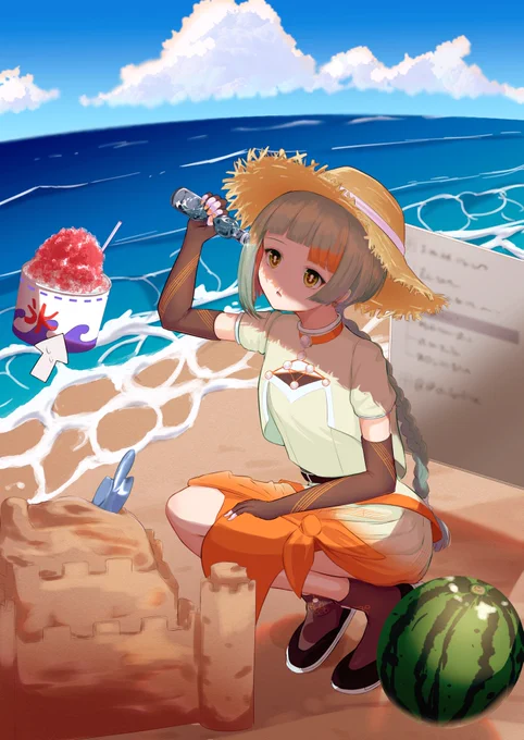 夏を学習中  #知声 #知声Art