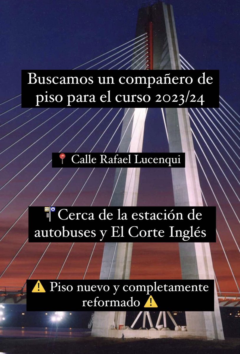 jmpozo10's tweet photo. Busco compañero de piso para el curso 2023/24 en Badajoz, RT xfaa 🙏🙏 https://t.co/bdRKjrYDSR
