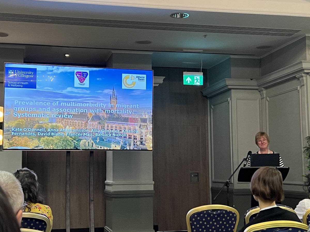 FrancesMair's tweet image. ⁦@odo_kate⁩ ⁦@gppcglasgow⁩ #SAPC2023 talking about #migrants #asylumseekers and #multimorbidity #MCCs