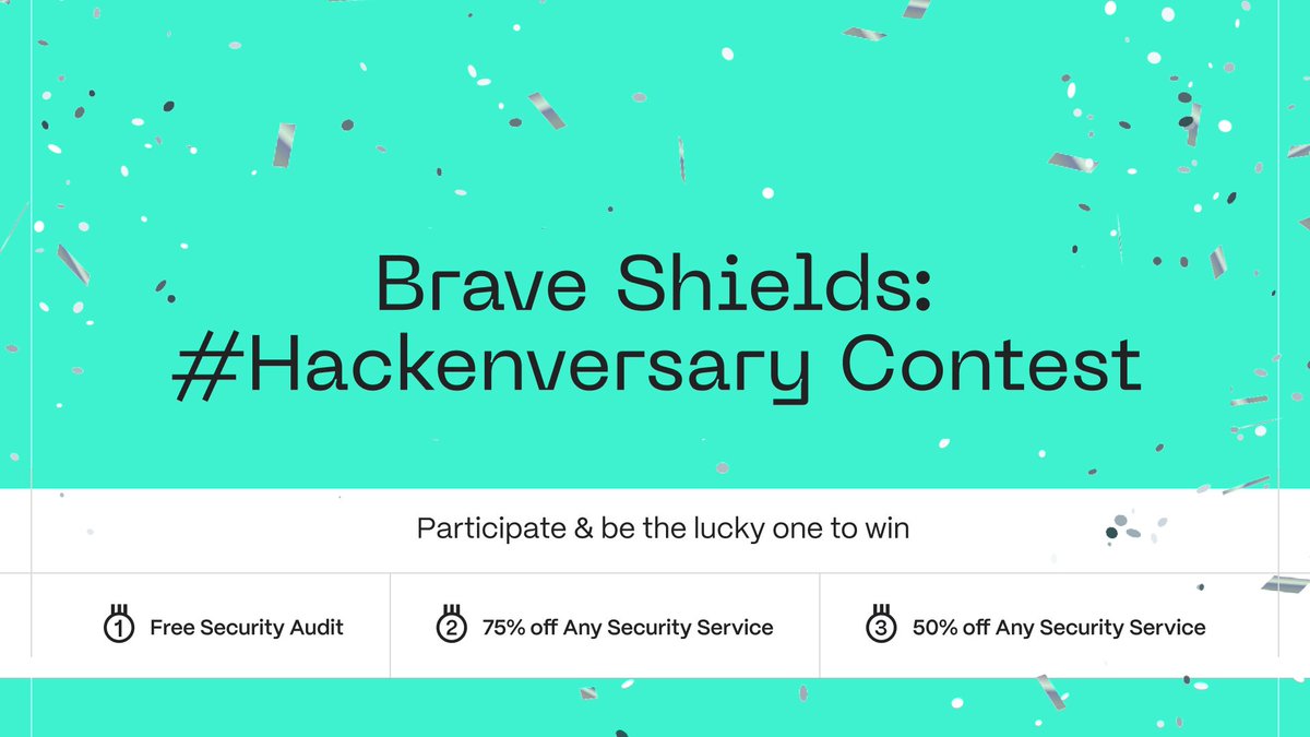 🎉 Join the #Hackenversary Contest!

Celebrate our upcoming 6th birthday with us and win top-notch security services!

Follow <a href="/hackenclub/">Hacken🇺🇦</a> &amp; leave a "🛡️" comment from your project's official account to participate 👇

We'll choose winners based on the most-liked comments