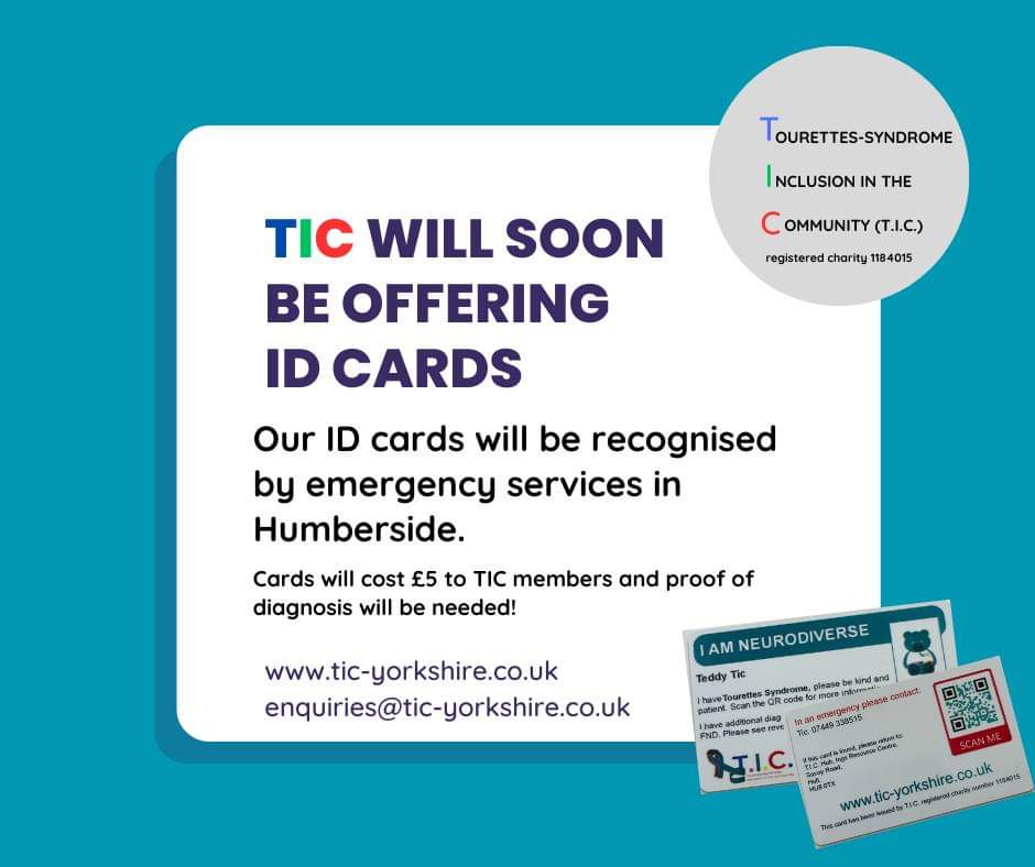 Get in touch for more details. #idcards #Tourettes #Neurodiversity