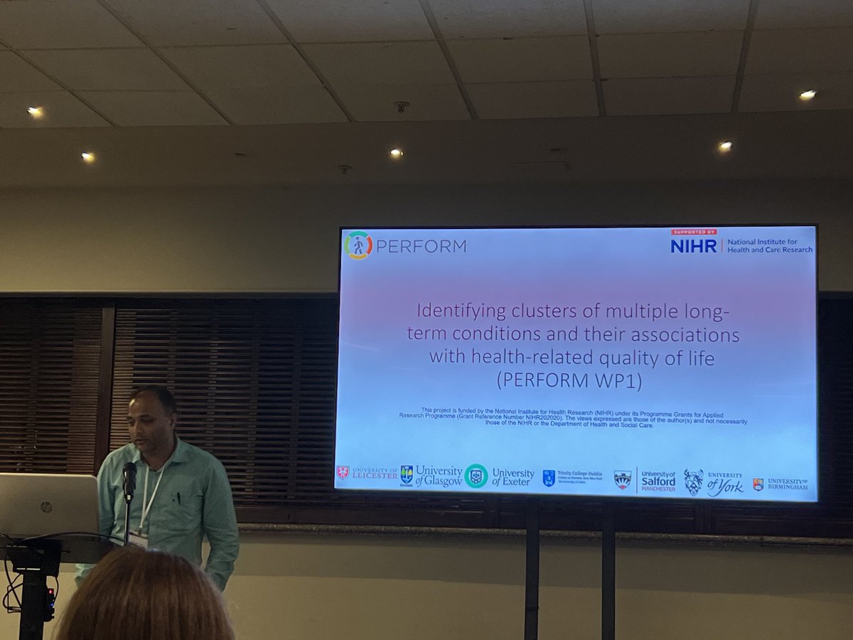 ⁦<a href="/BhauteshJani/">Bhautesh Jani</a>⁩ ⁦<a href="/DrLewisSteell/">Lewis Steell</a>⁩ lead on this ⁦<a href="/gppcglasgow/">UofG GPPC</a>⁩ work looking at clusters of #MCCs #multimorbidity and #qualityoflife #QoL in preparation for the ⁦<a href="/PerformTrial/">PERFORM Trial</a>⁩ ⁦<a href="/SallySingh_/">Sally Singh</a>⁩ Prof Rod Taylor #SAPC2023