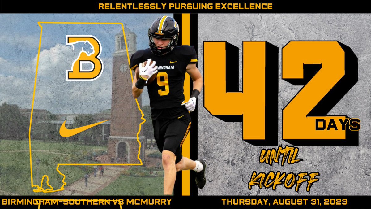 BSCFootball's tweet photo. The Answer to the Ultimate Question of Life, The Universe, and Everything, the number worn by Jackie Robinson and the next stop on our kickoff countdown
#YeahPanthers | #Excellence https://t.co/fHYTmitX5C