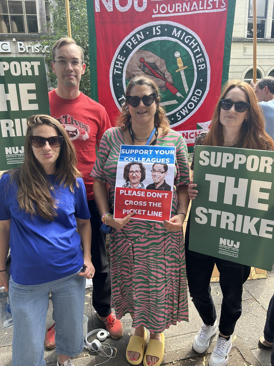 Supporting the strike from the picket line in Bristol for #keepbbclocalradiolocal #bbclocalradio #bristol