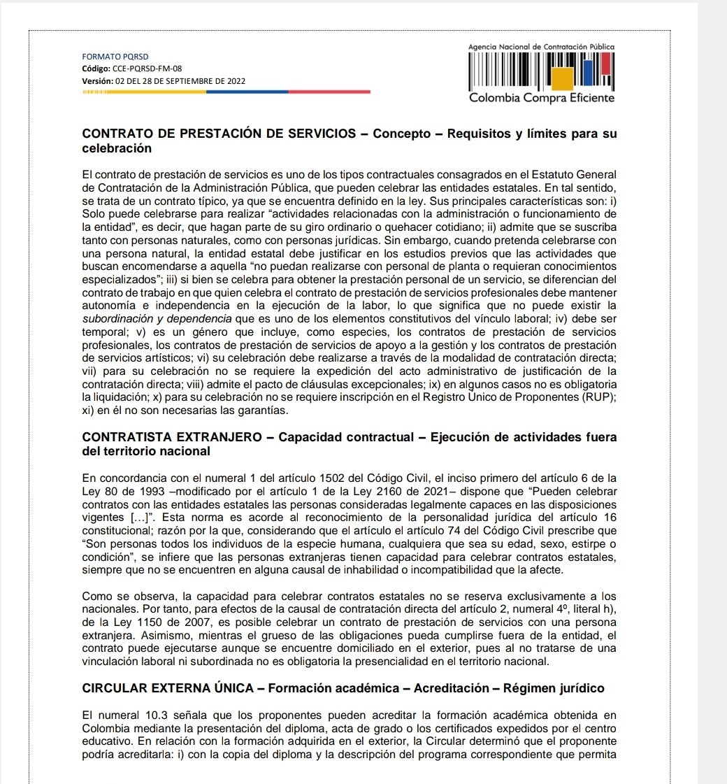 cabogadosa1's tweet photo. ¿es viable contratar a una persona natural extranjera, sin residencia o domicilio en Colombia, por la modalidad de contratación directa por prestación de servicios profesionales? 
convalidación de títulos 
https://t.co/iobjp9D4Bn https://t.co/hhsM58PRFO
