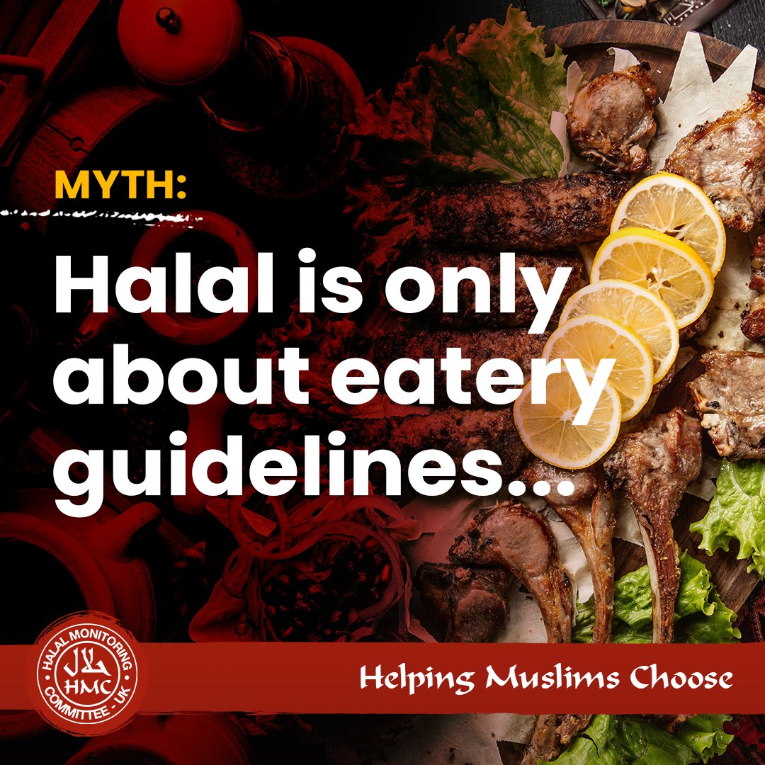 HMC_UK's tweet photo. Halal: More than food guidelines! It's a comprehensive lifestyle. Covers finance, conduct, ethics, animals. Let's break the misconception! 🌍🍽️
.
#HalalLife #BeyondEateries #Ethics https://t.co/iSedjvIZW8