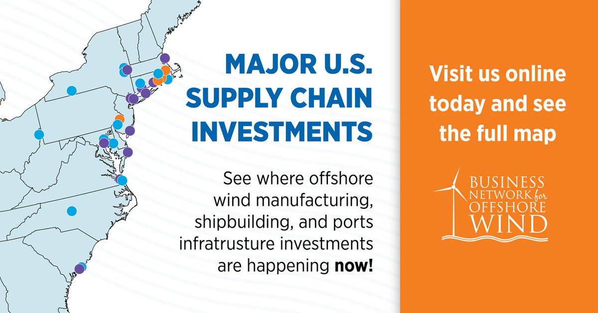 oceanticnetwork's tweet photo. Check out the offshore wind Mid-Year Supply Chain Snapshot! It highlights the accelerated growth in over the past few years and profiles the development of an immense supply chain that is supporting the emerging industry. #offshorewindindustry 
https://t.co/PmMCTtqoZ3 @WhiteHouse https://t.co/0xMazhdbVB
