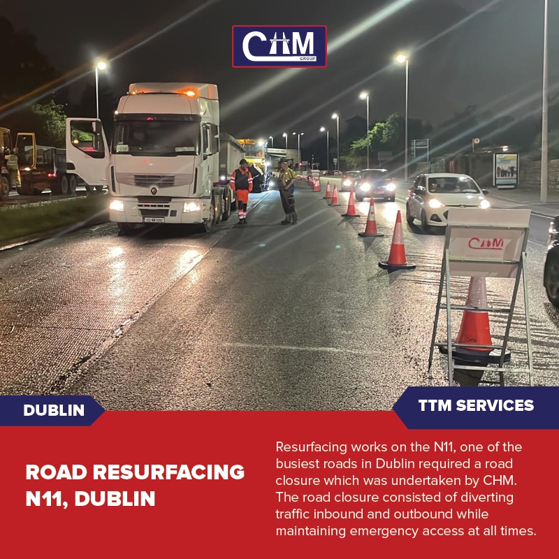 CHM_Group's tweet photo. Road resurfacing works on the N11, Dublin https://t.co/SQqgXmKlqX