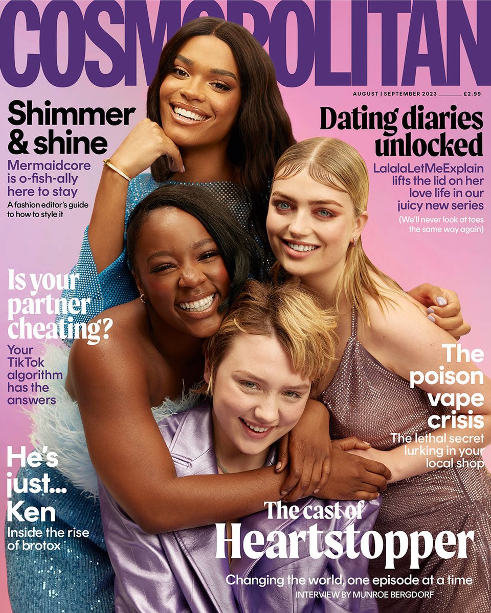 Want a first glimpse at @MunroeBergdorf’s chat with the Heartstopper gang? Hit this link before 7pm today to sign-up for 24-hour early preview access with our exclusive @HeartstopperTV newsletter. Don’t forget to pick up your copy of Cosmo on July 25th! trib.al/RyCf2Xp