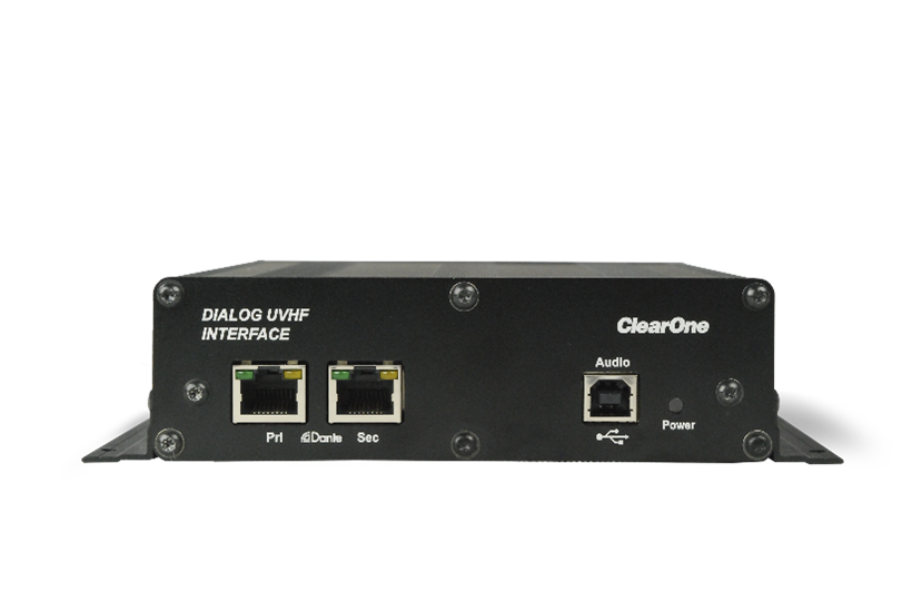 VSOproAV's tweet photo. This new ClearOne Dialog UVHF Dante interface provides 8 Euroblock balanced analog outputs, including mixed output, USB audio output, and 8 GPIOs. Contact us to learn more! https://t.co/NzwkiblpuA
