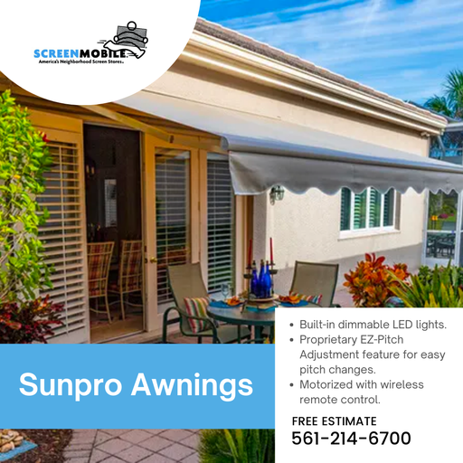 WPBScreenmobile's tweet image. #SunPro is proud to have raised the bar in offering dealers and their customers the industry’s supreme #fabric choice in more than three times as many color choices than ever before!
Get yours here!  1l.ink/HLWHVVK

#Screenmobile #WestPalmBeach #screens #awnings