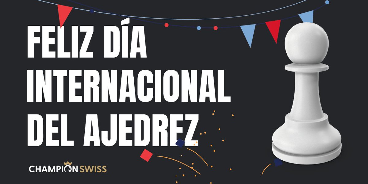 championswiss's tweet photo. 🎉 Celebrando el Día Internacional del Ajedrez, en honor a la fundación de la Federación Internacional en París en 1924. Reconociendo la estrategia y pasión del juego que ha cautivado por milenios. ¡Feliz día a todos! ♟️ #DíaDelAjedrez #chess #championswis https://t.co/fMfj4T7sMM