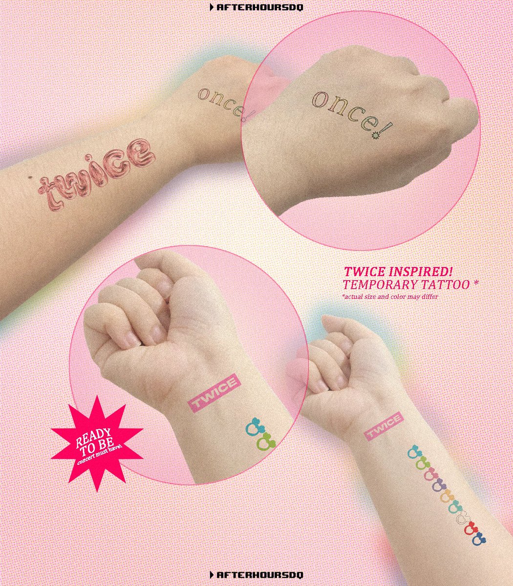 ˏˋ°•*⁀➷ NEW IN AHDQ

TWICE INSPIRED MINI COLL!
Interest check, coming soon!

temporary tattoos!
perfect for ready to be con 🤩🫶🏻

🏷 wts lfb ic, rtb ready to be bulacan ph once nayeon jeongyeon momo sana jihyo mina dahyun chaeyoung tzuyu help rt

#TWICE_5TH_WORLD_TOUR_BULACAN