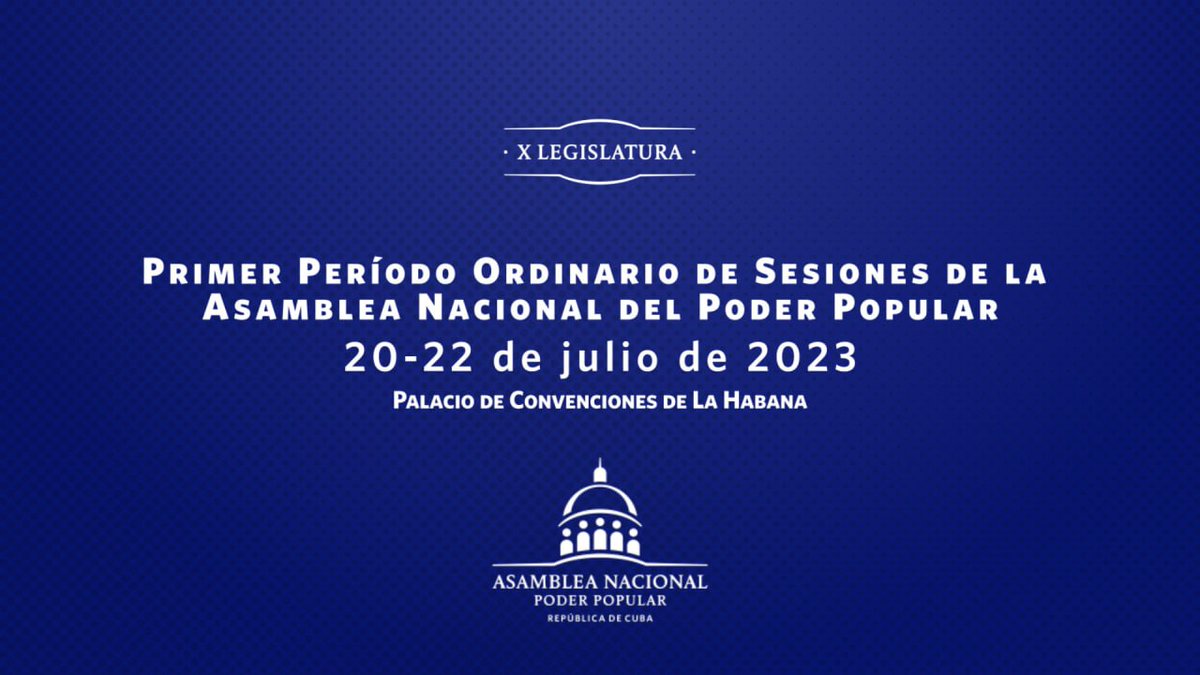 #Cuba🇨🇺 | Inicia hoy Primer Período Ordinario de Sesiones de la X Legislatura de la Asamblea Nacional del #PoderPopular 

Desde el Palacio de Convenciones de La Habana, #CubaLegisla 

Siga en Hilo🧵 en Twitter todos los detalles de la jornada 👇