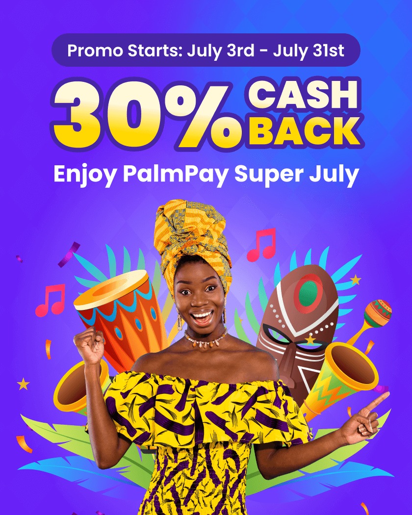 palmpay_ng's tweet photo. July is indeed SUPER for PalmPay agents. Getting 30% cashback and up to N5000 reward daily is a big flex.
PalmPay Agent na una get this month jare. Tag any PalmPay agent you know in the comment section.
#PalmPayAgent #SuperJuly https://t.co/K0dWpHwEVn