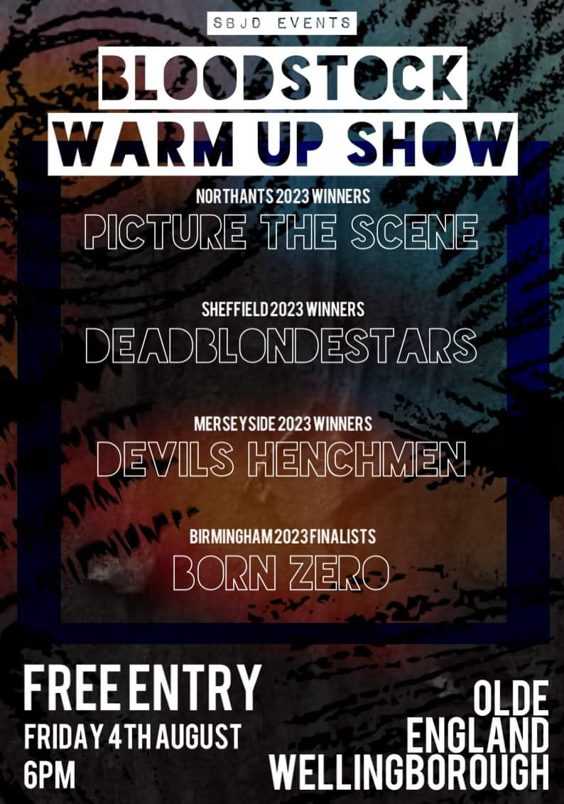 DeadBlondeStars's tweet photo. Time to get in shape for Bloodstock! Great little warm-up show in Wellingborough with Picture The Scene, Devils Henchmen and BORN ZERO on 4th August to get us all ready to go! https://t.co/kueOxf0Kms
